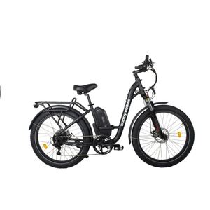 Happy Camper Step-Thru Electric Cruiser Bike - Black