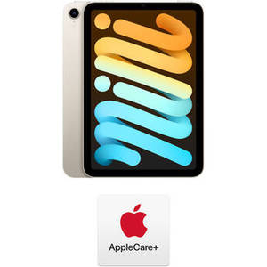 8.3" iPad mini and AppleCare+ Protection Plan Kit (6th Gen, 256GB, Wi-Fi Only, Starlight)