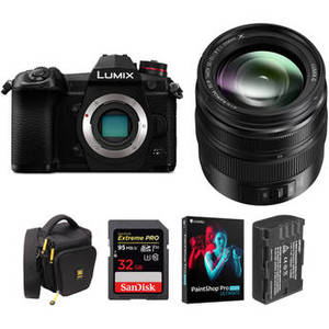 Lumix G9 Mirrorless Camera with 12-35mm Lens and Accessories Kit