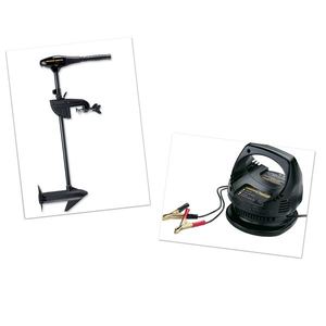 Endura C2 30 Transom Mount Trolling Motor 30" plus Portable Battery Charger Package