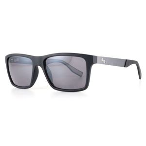 Plasma Sunglasses - Matte Black/Smoke Light Red Mirror
