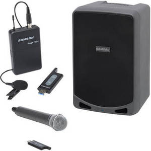Portable PA Kit with Wireless Lavalier and Handheld Microphone