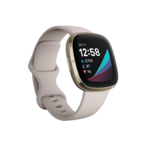 Fitbit Sense (Lunar White/Soft Gold Stainless Steel)