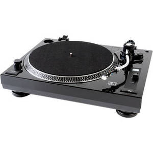 us-1 Manual Two-Speed Turntable with Preamp (High-Gloss Black)